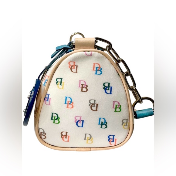 DOONEY & BOURKE VINTAGE Y2K MULTICOLOR RAINBOW MONOGRAM BARREL SHOULDER BAG - Picture 4 of 11